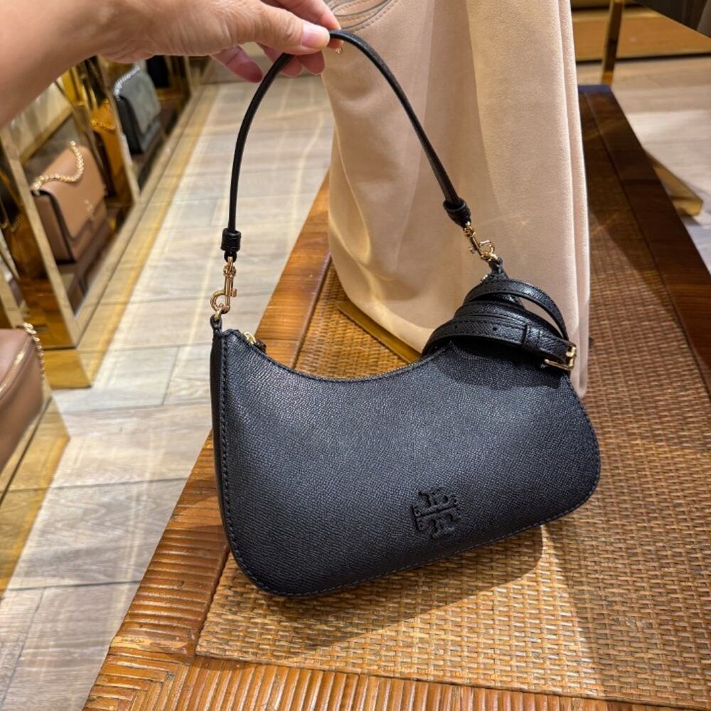 New‼️Tory Burch Thea Pebble Convertible Crossbody 190409 Black $395